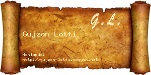 Gujzon Lotti névjegykártya